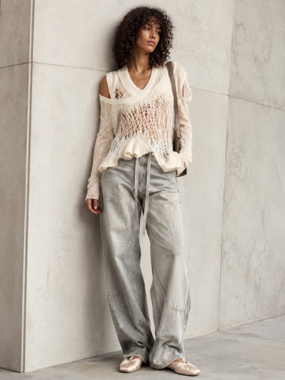 Rick Owens  Off-White Asymmetric Sweater Size M NEW